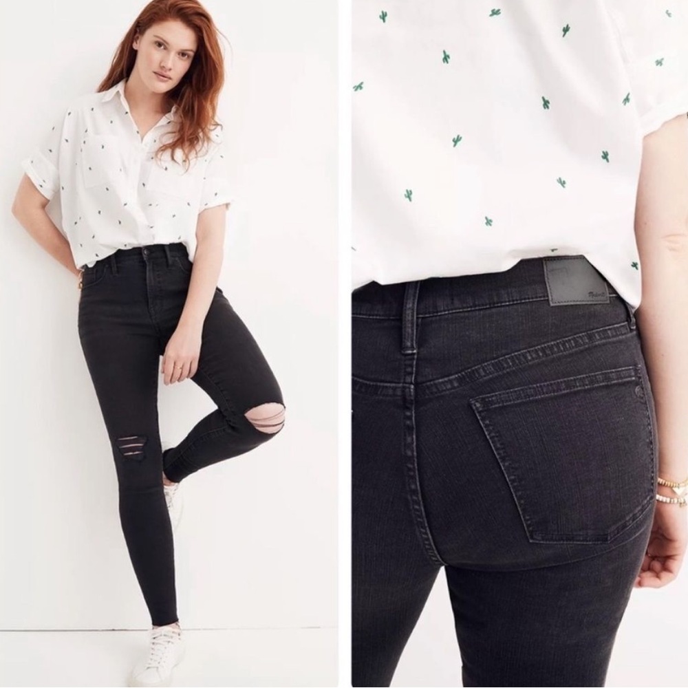 Madewell 29T 9” High-Rise Skinny Black jeans